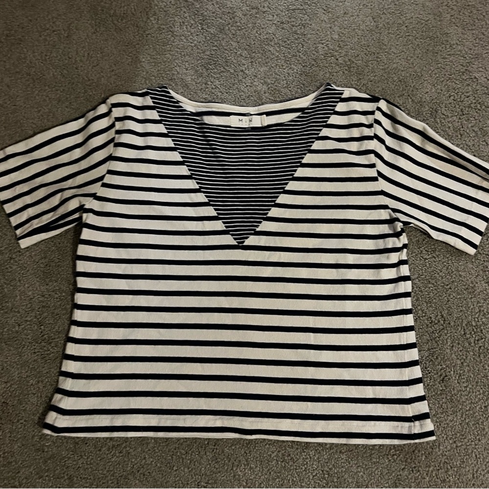 Might jeans 100% cotton striped shirt